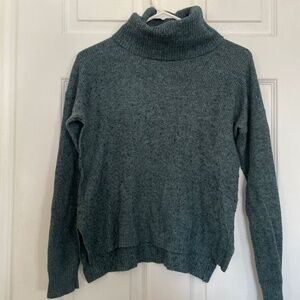 Madewell cowl neck wool sweater Teal blue M